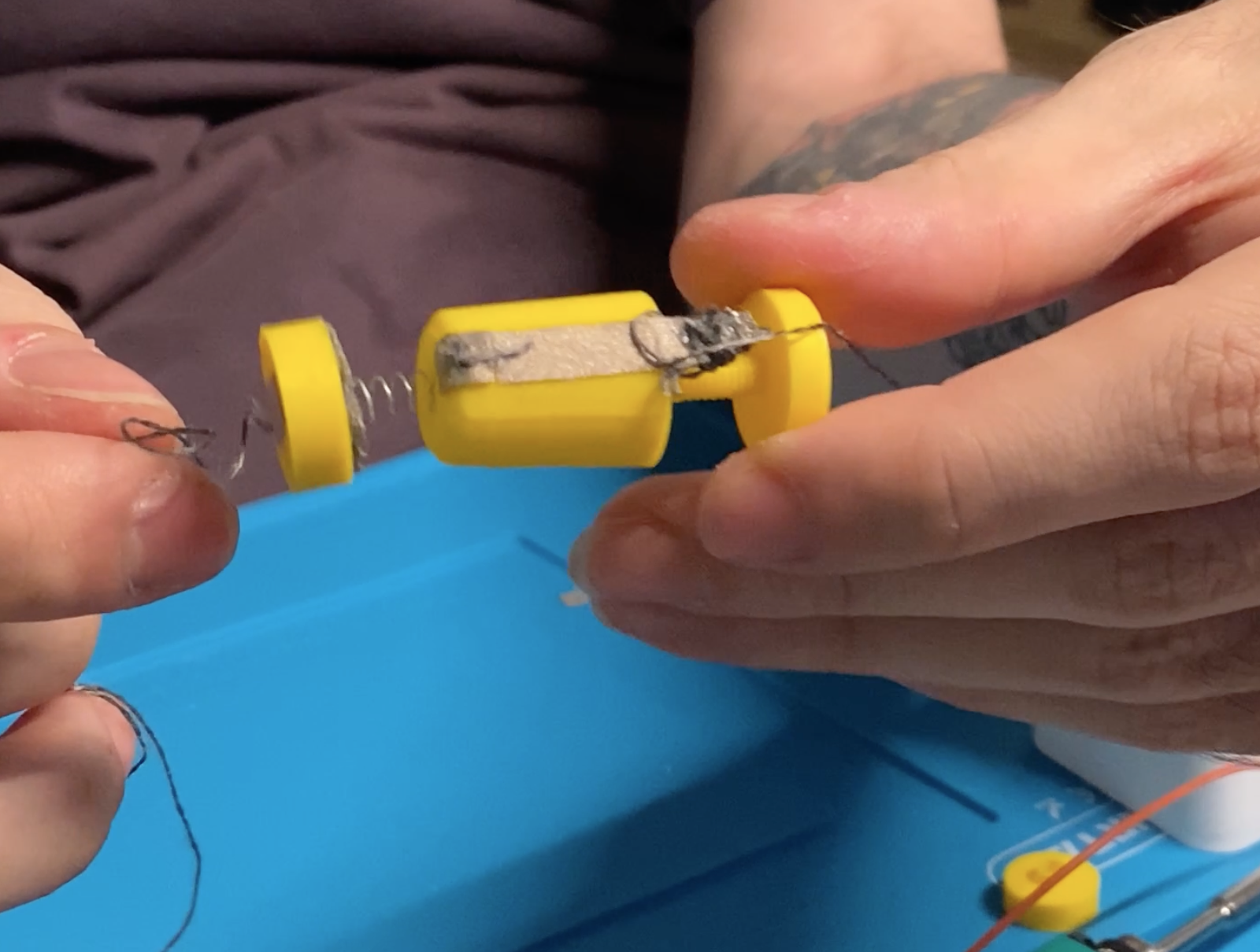 First working button-like object.