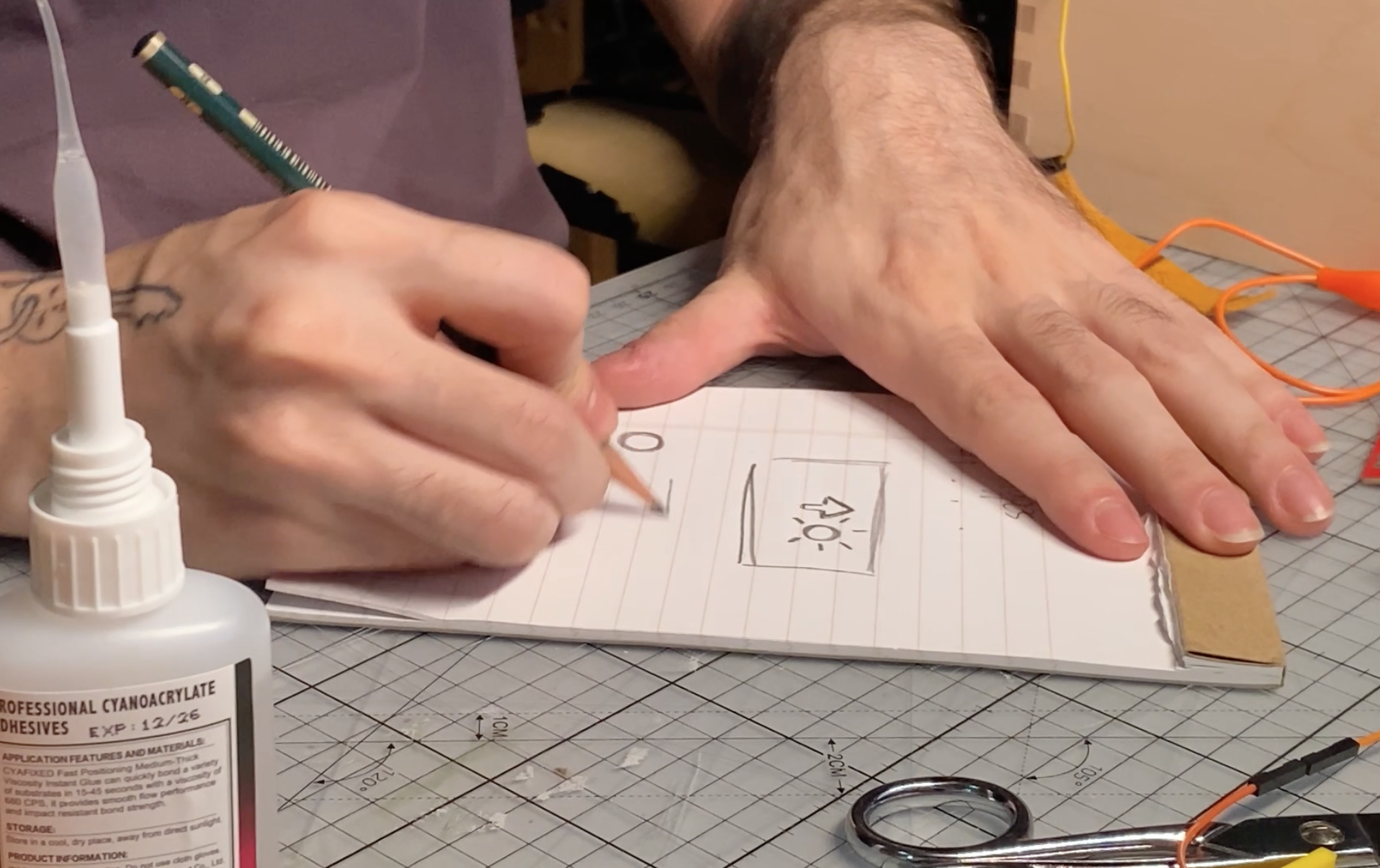 Sketching digital interfaces.